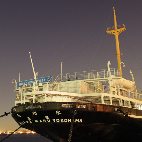 氷川丸と流星
