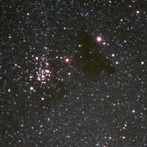 B86 インクスポット 暗黒星雲　／ NGC6520 散開星団