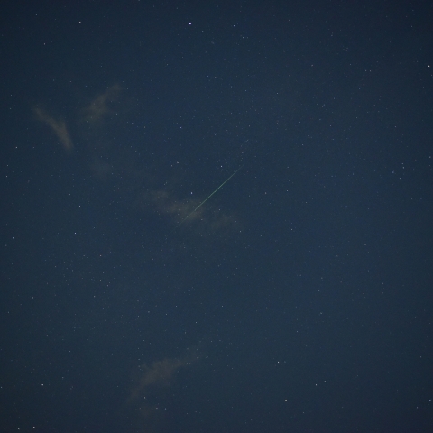 夏の大三角形とペルセウス座流星群