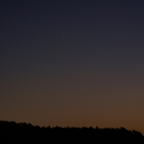 アンタレスと火星の競演