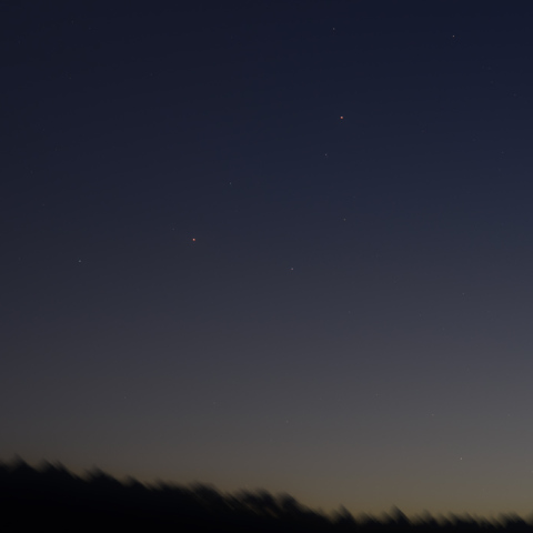 アンタレスと火星の競演