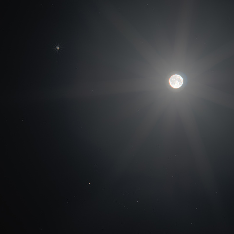 正三角に並ぶ星々