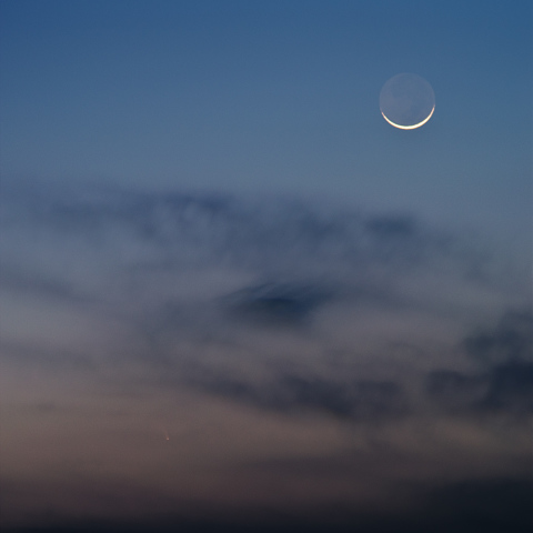 月とパンスターズ彗星