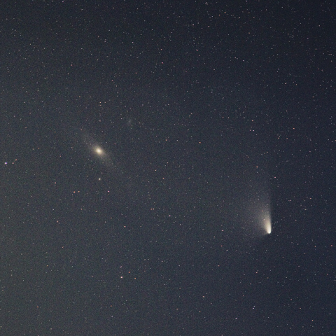 M31に接近するパンスターズ彗星