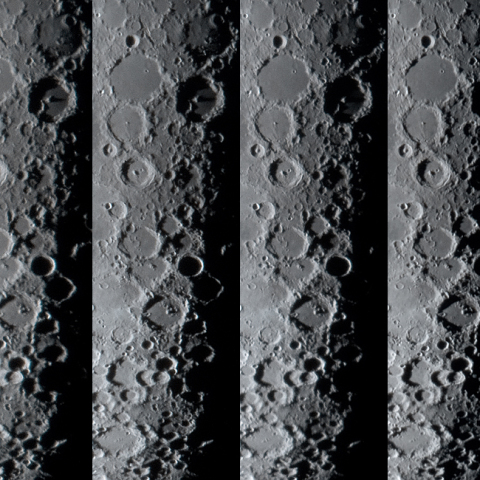 下弦側の月面Ｘの変化