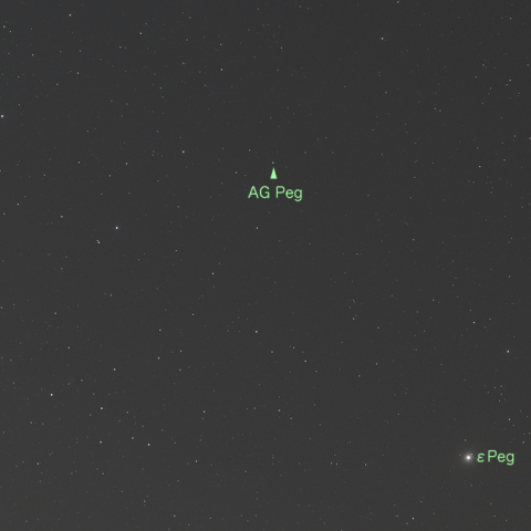 増光したペガスス座AG星