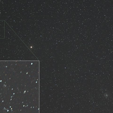 ジャック彗星とM71の接近