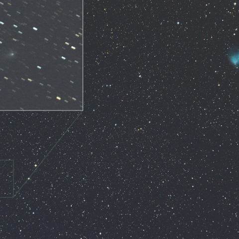 ジャック彗星とM27の接近