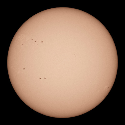 金星通過２日半前の太陽