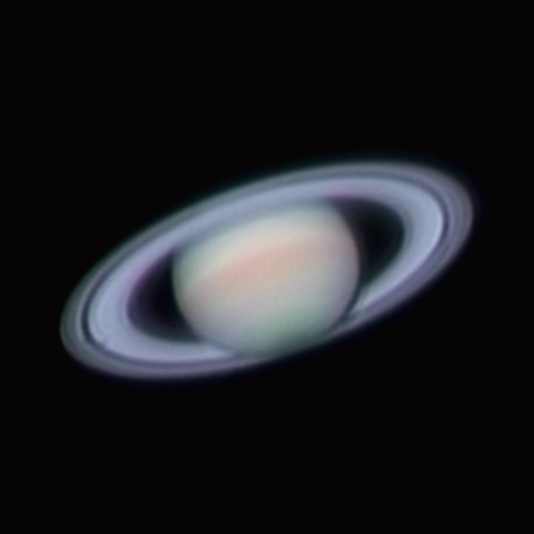 梅雨の晴れ間の土星