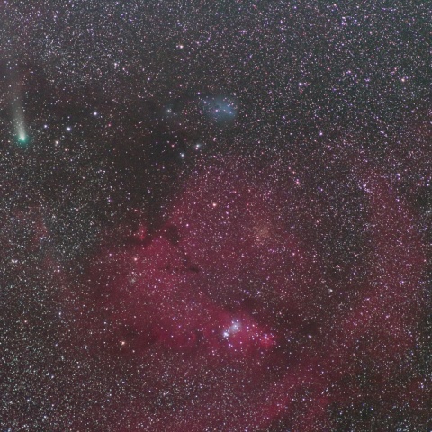 ジャコビニ・チンナー彗星（21P）とNGC2264の接近