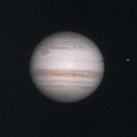 口径4インチ屈折による木星写真