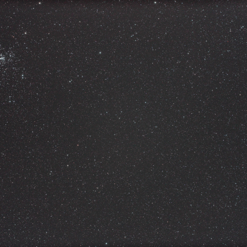 二重星団とハートレイ彗星