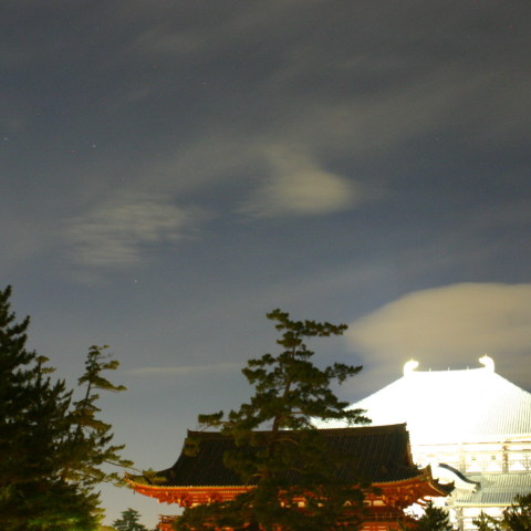 【AKB48】【平城遷都1300年祭】　奈良　東大寺　大仏殿（金堂）、中門そして北天の空