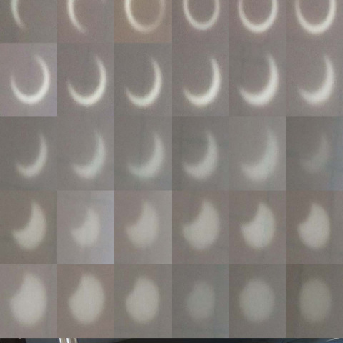 ピンホール式で金環食観察