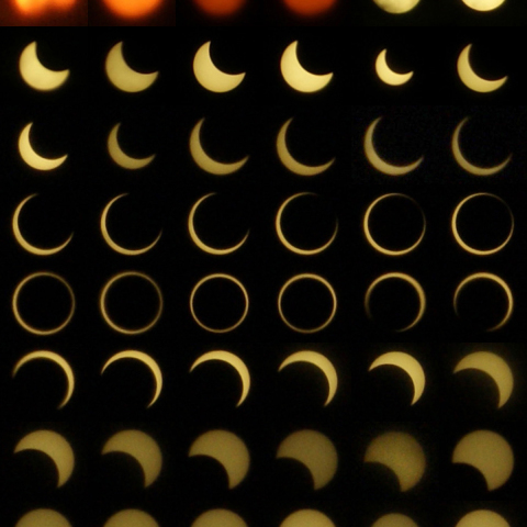 デジカメ標準レンズで金環食撮影