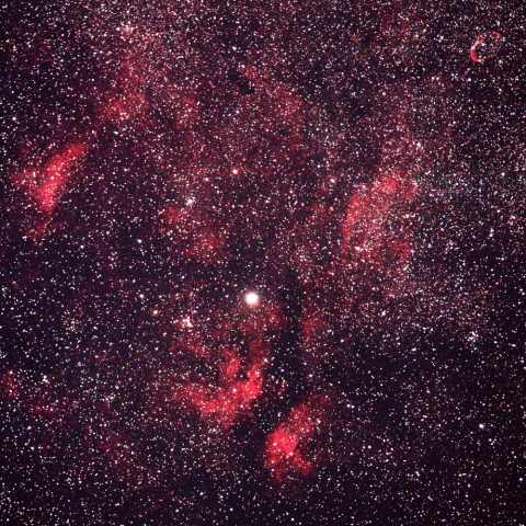 はくちょう座γ星付近の散光星雲