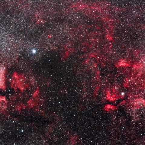 北アメリカ星雲とサドル付近