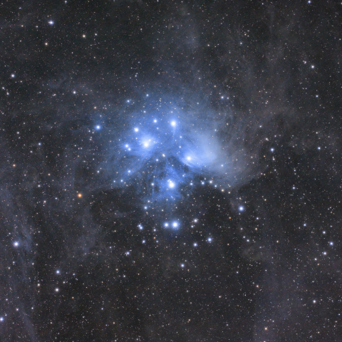 プレアデス星団と分子雲