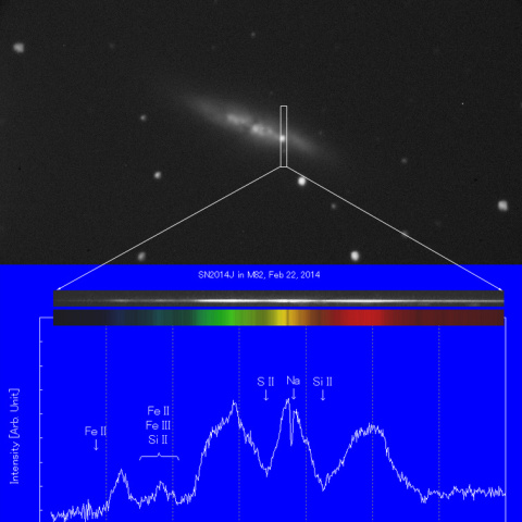 超新星2014Jのスペクトル(2014/2/22)