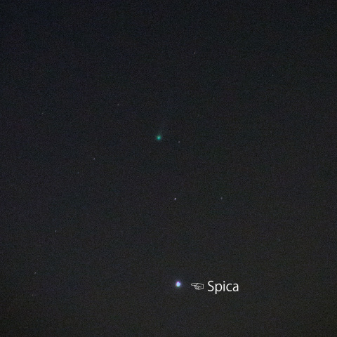 アイソン彗星とスピカ 2013/11/18