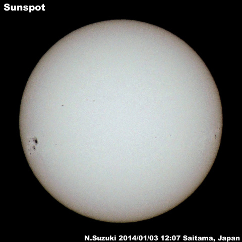太陽黒点2014/01/03