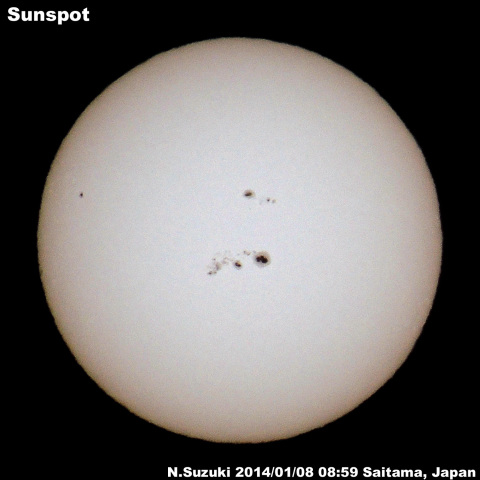 太陽黒点2014/01/08