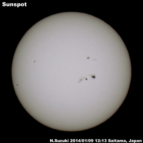 太陽黒点2014/01/09