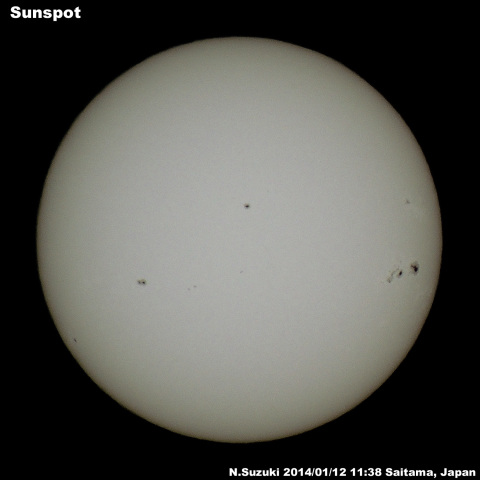 太陽黒点2014/01/12