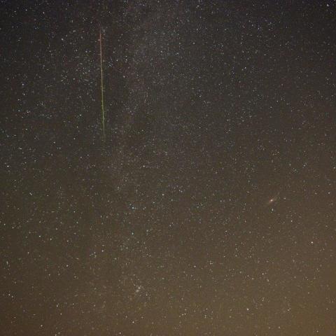 ペルセウス座流星　Ｍ３１と共に