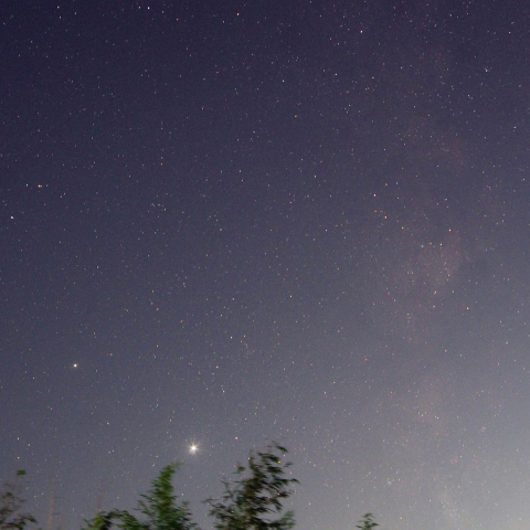 木星・土星・たて座付近の銀河
