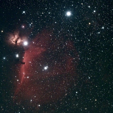 オリオンの三ツ星と馬頭星雲