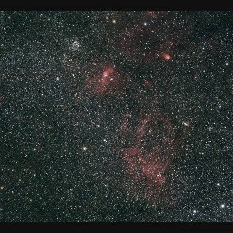 M52・バブル星雲・クワガタ星雲　　8/11