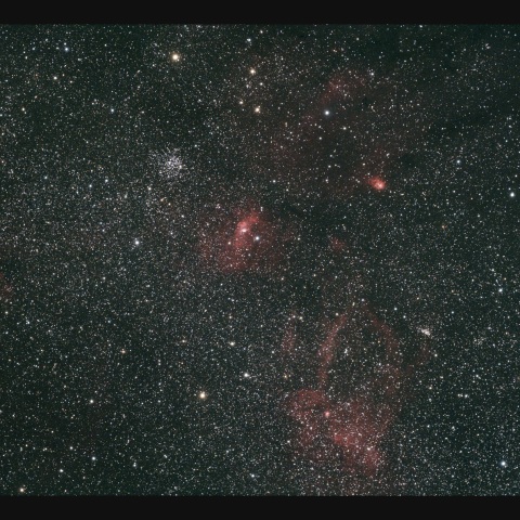 M52・バブル星雲・クワガタ星雲 2025/09/24