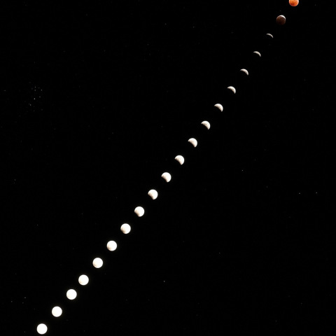 皆既月食2022（固定撮影）