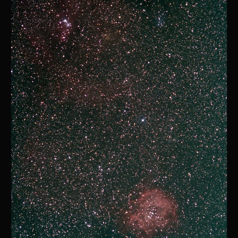 バラ星雲からコーン星雲