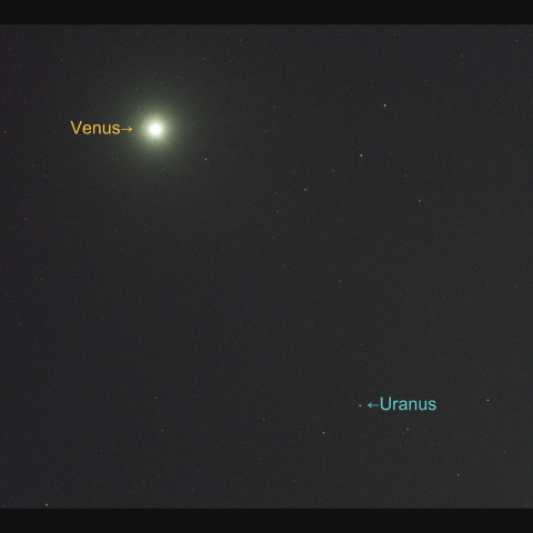 金星と天王星の接近