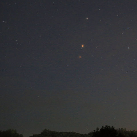 さそり座と火星・土星