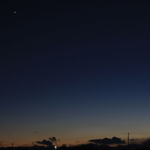 金星と東方最大離角の水星