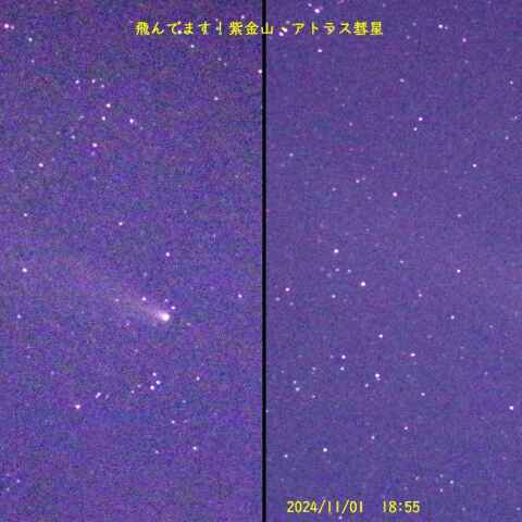 彗星の45分間の動き
