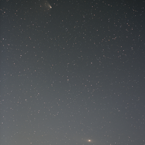 パンスターズ彗星とM31