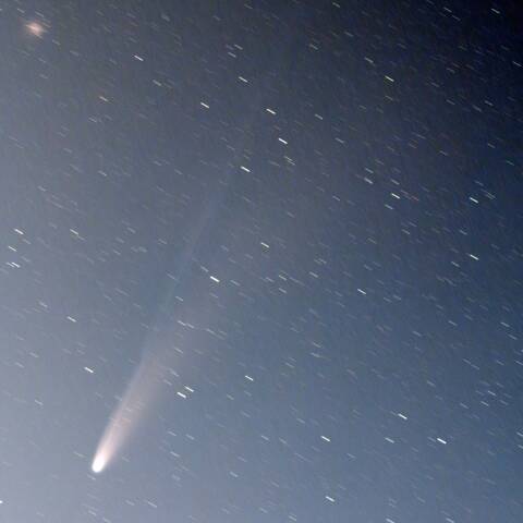 八王子市内からのレモン彗星