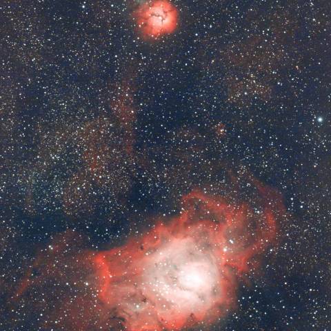 光害地からの干潟・三裂星雲