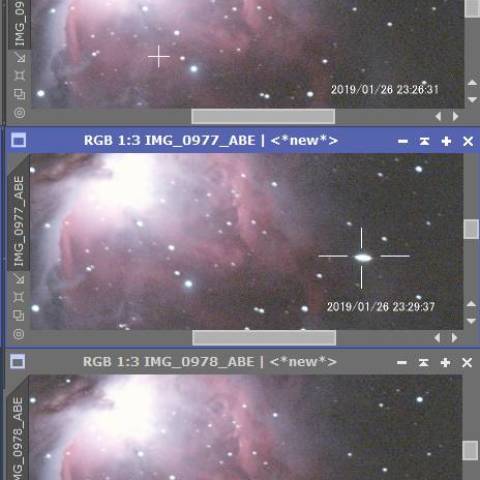 M42撮影中の謎の発光現象