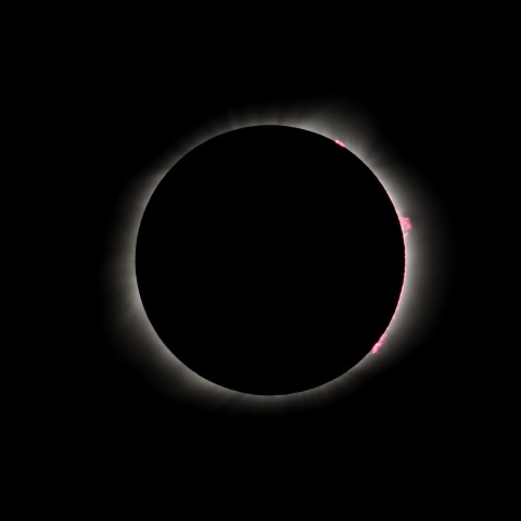 日食でのプロミネンス