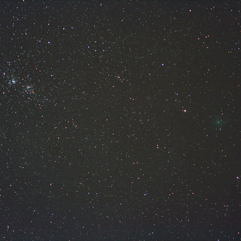 二重星団とハートレー彗星2