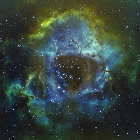 バラ星雲のハッブルパレット