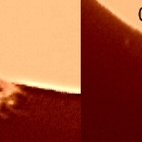 プロミネンスの変化（4日間）