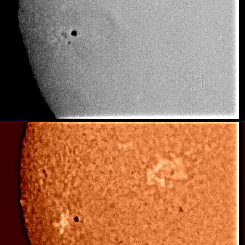 黒点周辺の活動