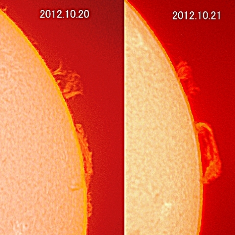 ダークフィラメントからプロミネンスへ
